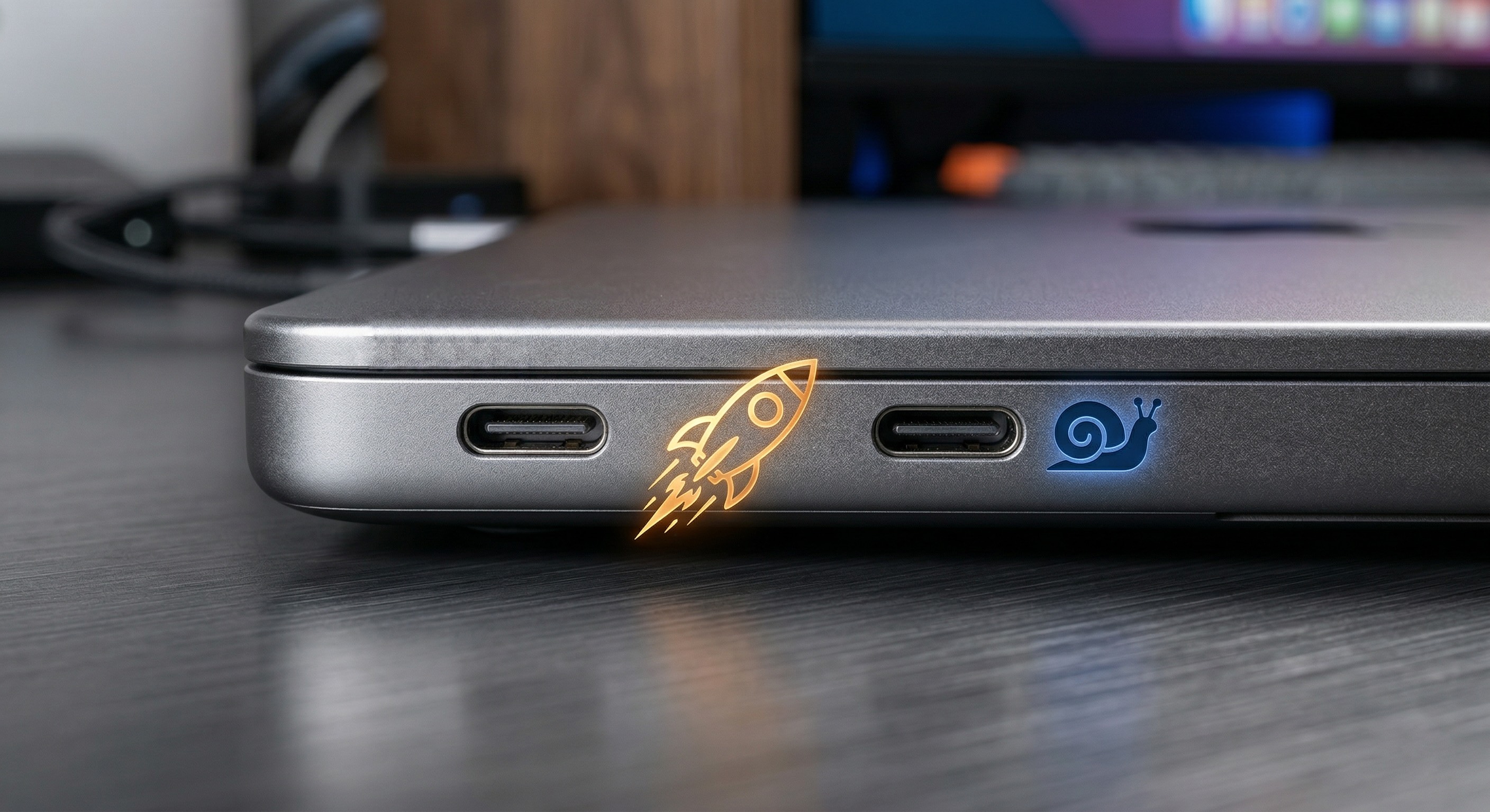 Ni lento ni rápido, sino todo lo contrario: El misterio de los 30W del Neo. Puertos de carga MacBook Neo