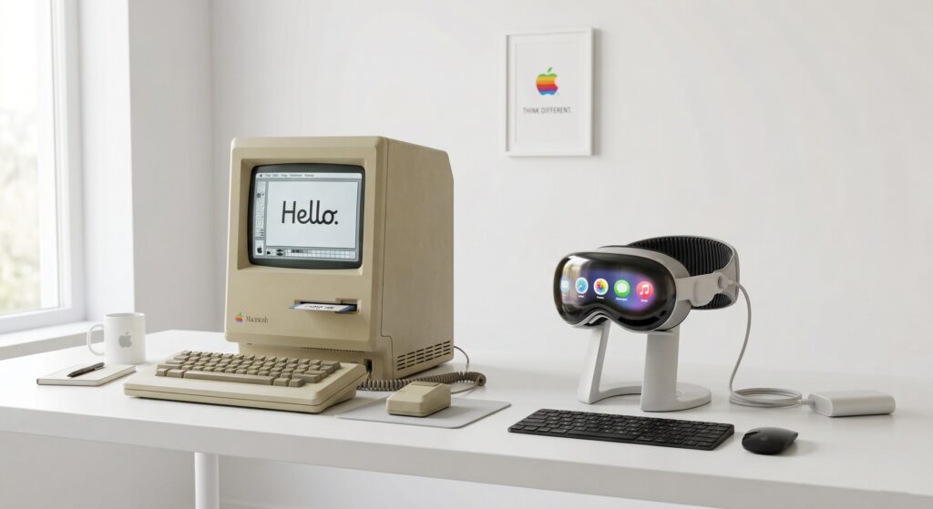 Apple cumple 50 años: Del Garaje de Jobs a la computación espacial gemini generated image kclcb9kclcb9kclc