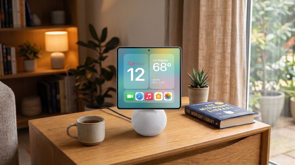 Concepto de HomePod con pantalla