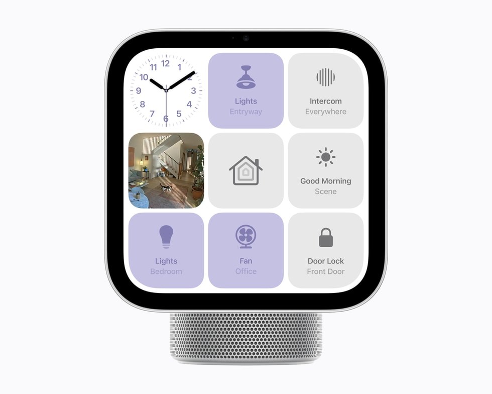 Controles de domótica en la pantalla del HomeView