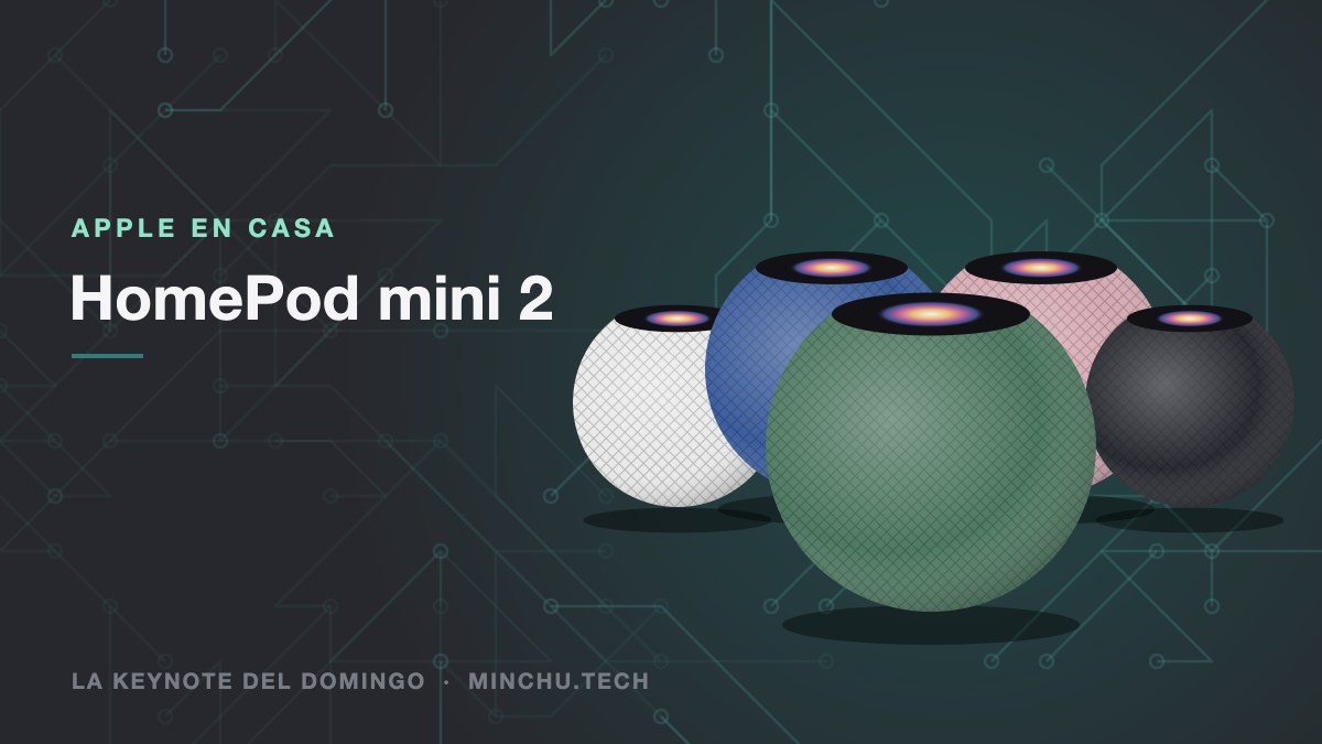 Ilustración de los HomePod mini 2, otra de las noticias de Apple de la semana