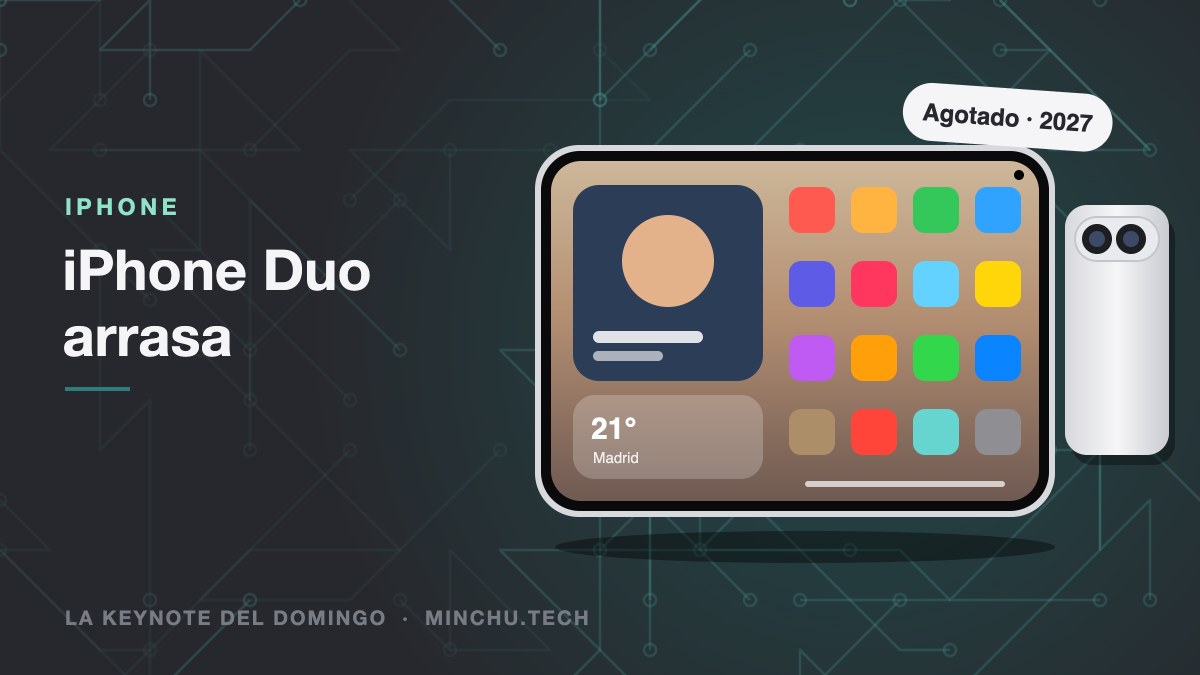 Ilustración del iPhone Duo, la gran noticia de Apple de la semana